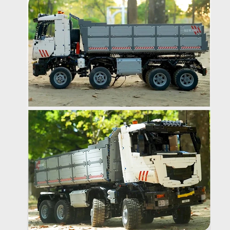 Пневматический самосвал MOULD KING 19013 с приложением и дистанционным управлением