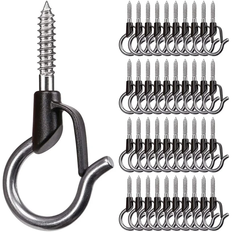 

40Pack Q-Hanger, Christmas Lights Hanger Hooks Easy Release Outdoor Wire and Fairy Lights Garage Led, Safety Buckle