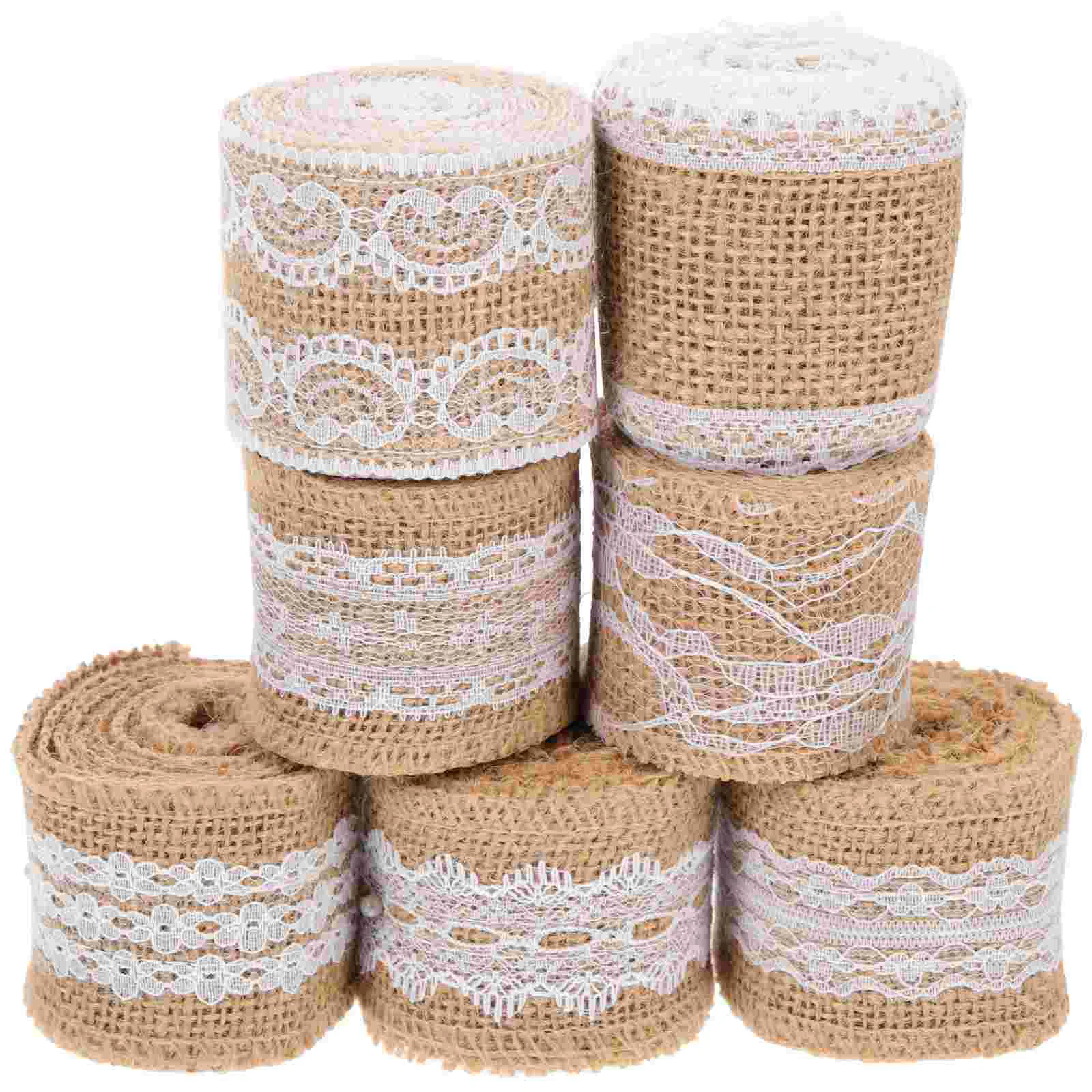 

Ribbon Lace Burlap Wedding Rustic Jute Gift Ribbons Trim Decorations Farmhouse Fabric Linen Twine Hessianribobn Christmascrafts