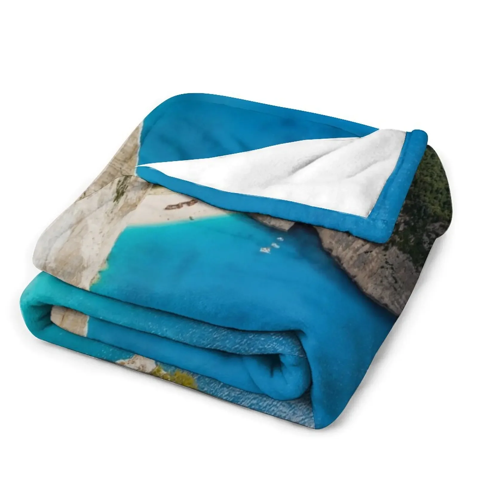 Роскошные утолщенные Дизайнерские пушистые одеяла с изображением гор и моря