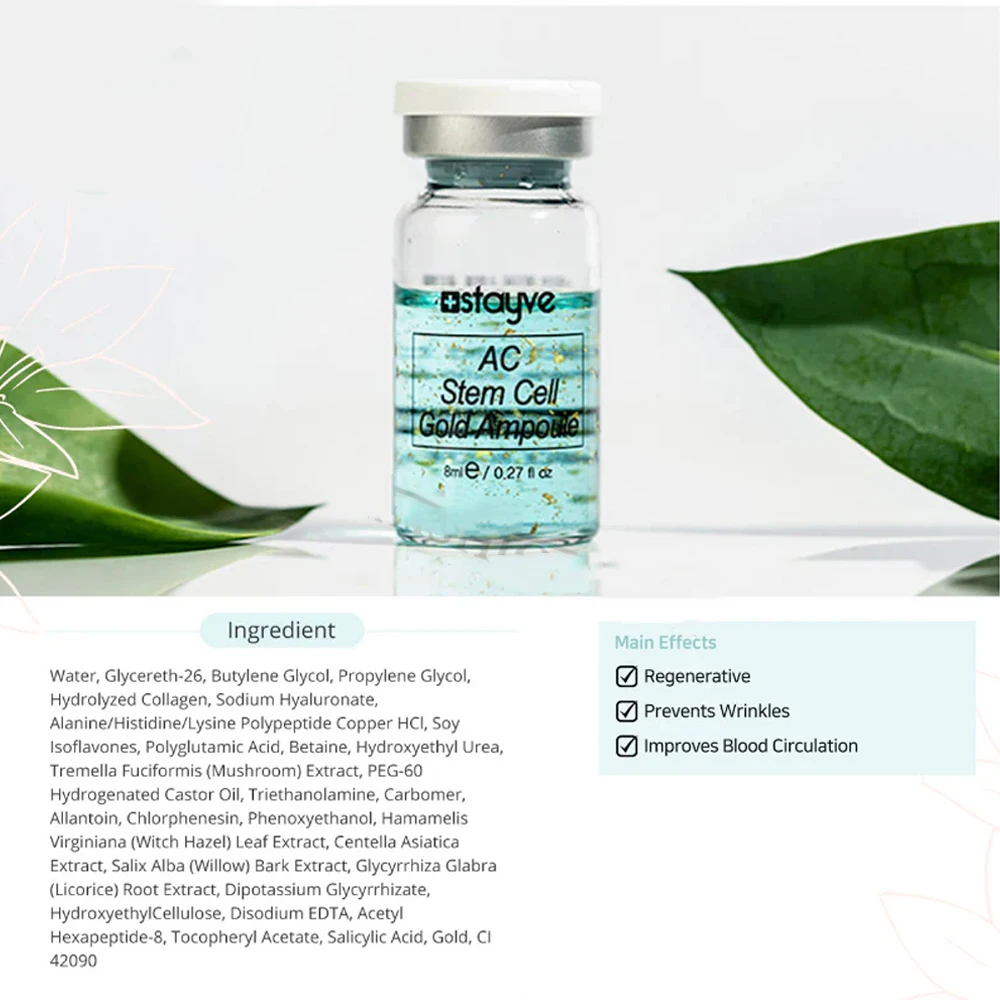 Фото Набор Stayve 8 мл: BB-крем, сияющая ампульная сыворотка-бустер для кожи, восстанавливающая, от прыщей, отбеливающая, увлажняющая, для ухода за кожей лица №5