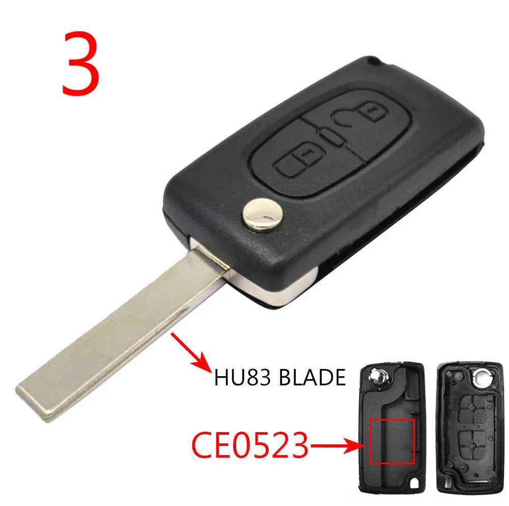 

Для Peugeot 308 207 307 3008 5008 807 Для Citroen C2 C3 C4 C5 C6 C8 Чехол для дистанционного ключа автомобиля с 2 кнопками CE0523 CE0536
