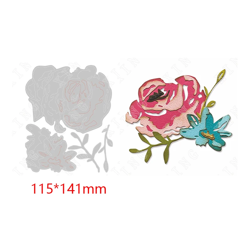 

Brushstroke Flowers 4 Thinlits Dies Metal Cutting Dies Stencil For DIY Scrapbooking Photo Embossing DIY Paper Card 2022 New