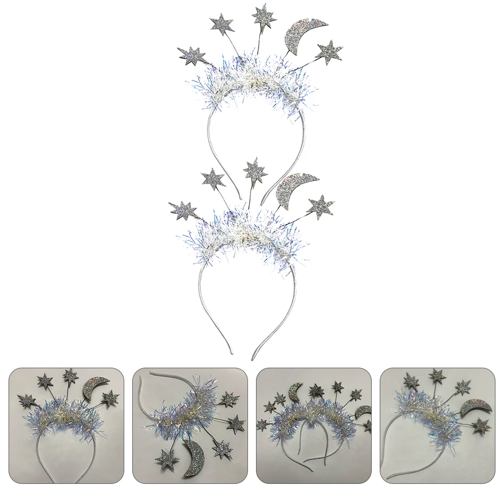 

Повязка на голову со звездами на день рождения, повязка на голову со звездами на Рождество, повязка на голову, одежда, новинка, рождественские головные уборы