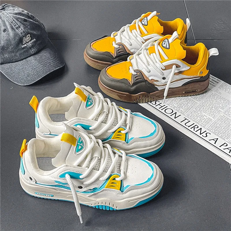 

Men Skateboarding Shoes Canvas Thick Bottom Platform Shoes Comfortable Breathable Vulcanized Shoes Casual Sneakers Student Shoes