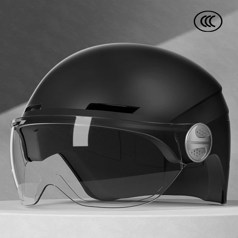 

Летний мотоциклетный шлем, шлем для скутера, велосипеда, солнцезащитное зеркало с откидной крышкой, подходит для скутеров, электрических ав...