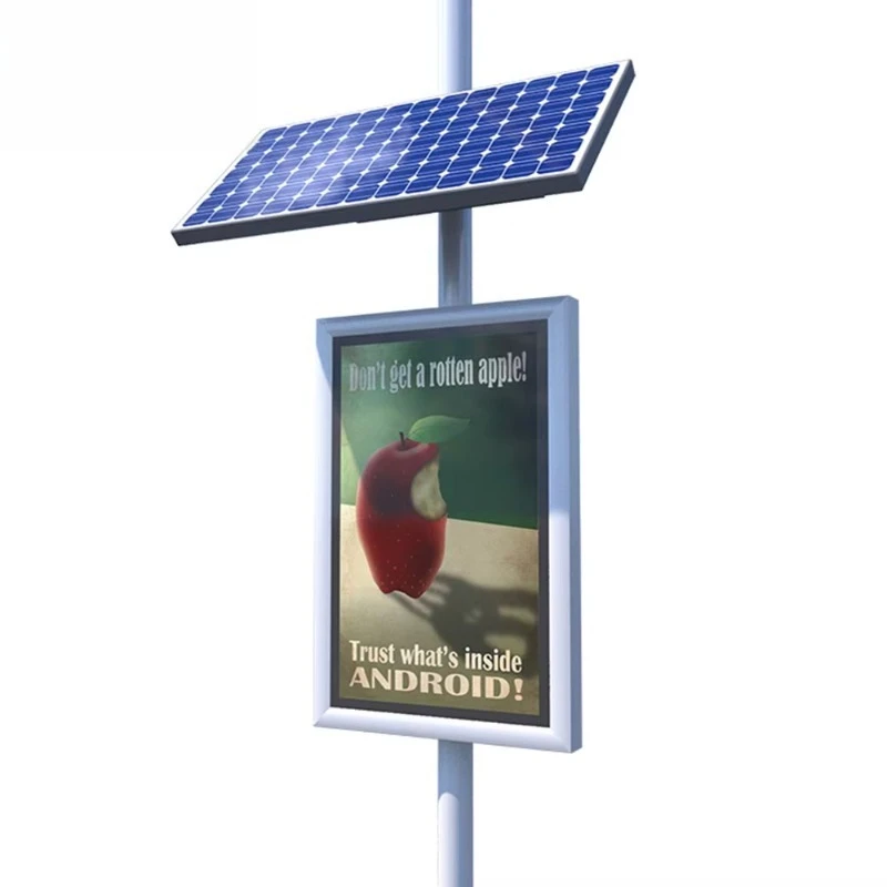 Фото Новая уличная рекламная световая панель Unipole на солнечной энергии с прокручивающимся текстом для светового столба №3