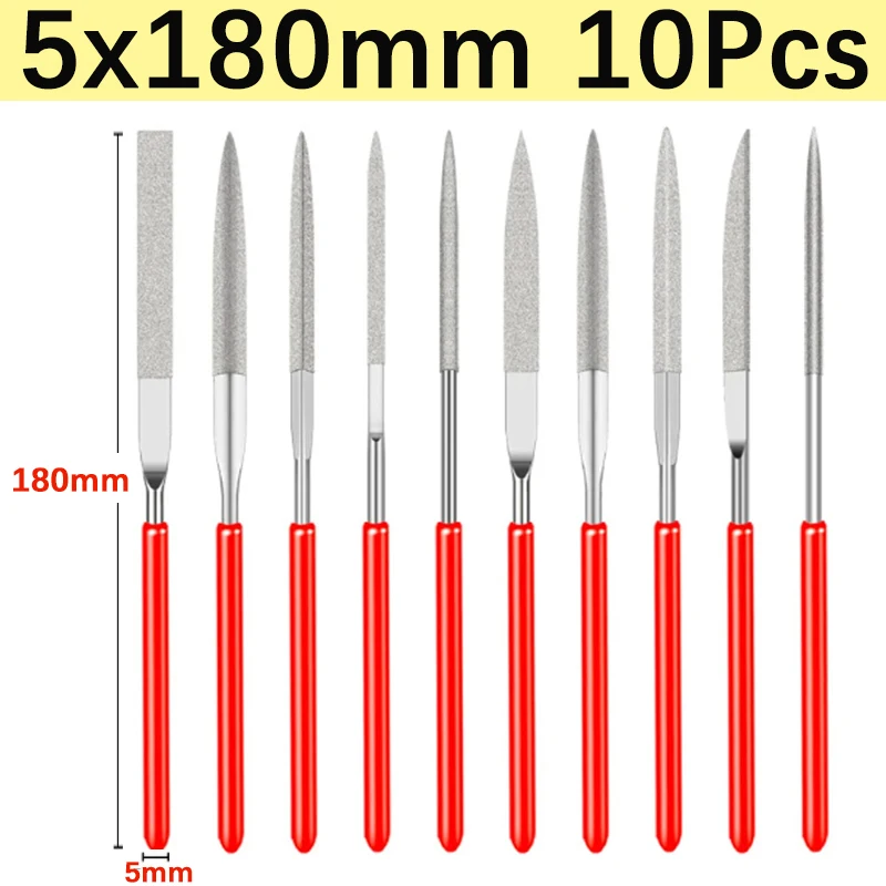

1 комплект 140/160/180 мм набор алмазных надфилей для ювелирных изделий, дерева, керамики, стекла, камня, рабочий инструмент для ручной резьбы