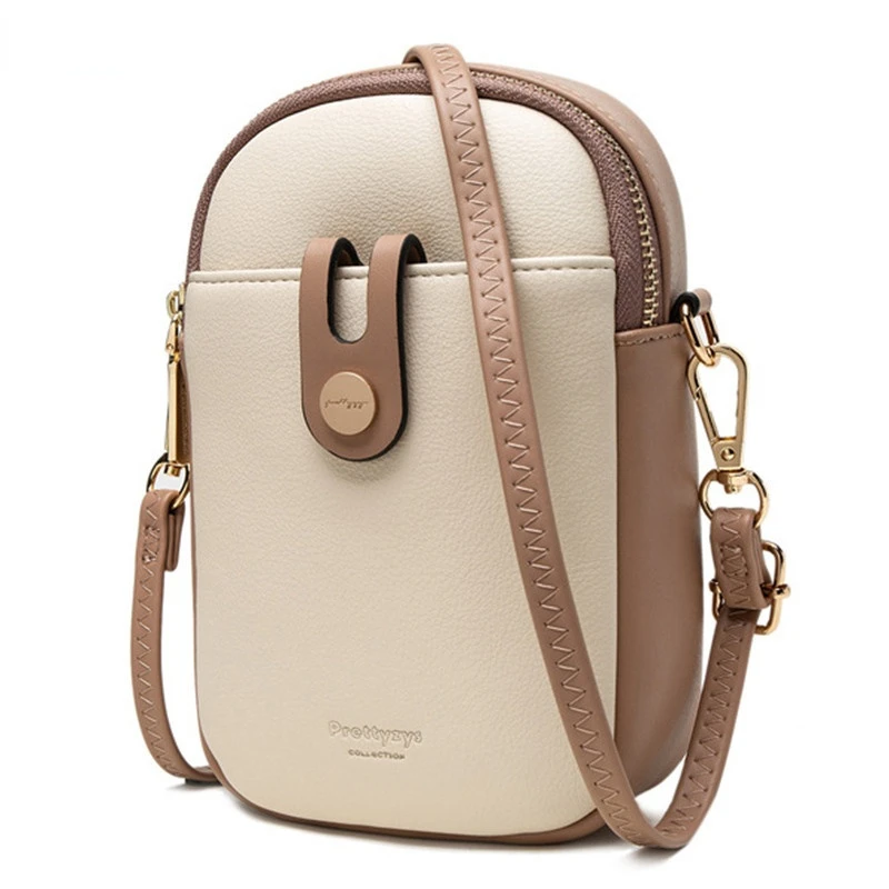

Panelled Small Crossbody Bags For Women Soft Pu Leather Mini Shoulder Messenger Phone Bag Female Brand Designer Ladies Purse