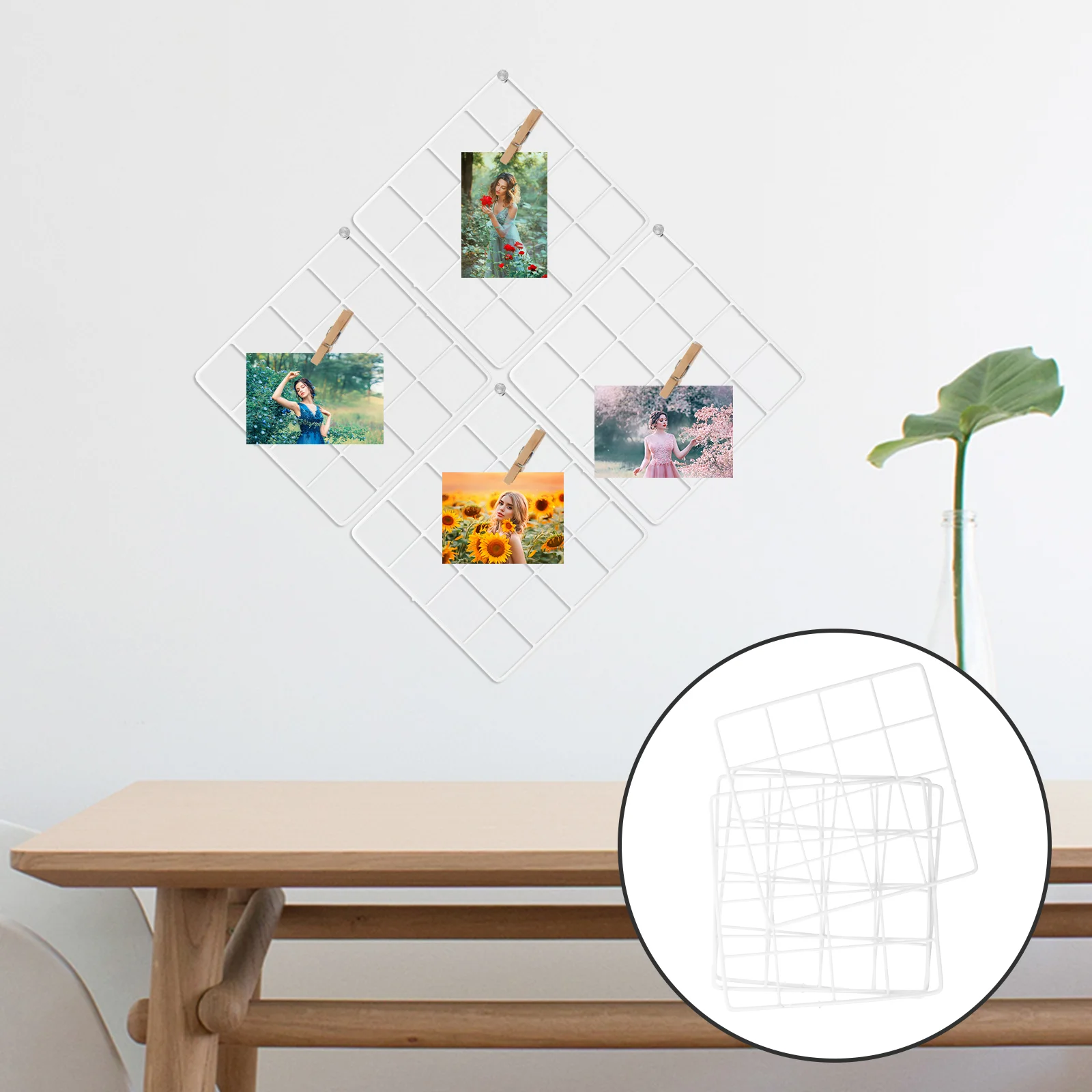 

4pcs Wire Wall Grid Panel Diy Photos And Pictures Display Grid Wall Panel Home Wall Display Panel