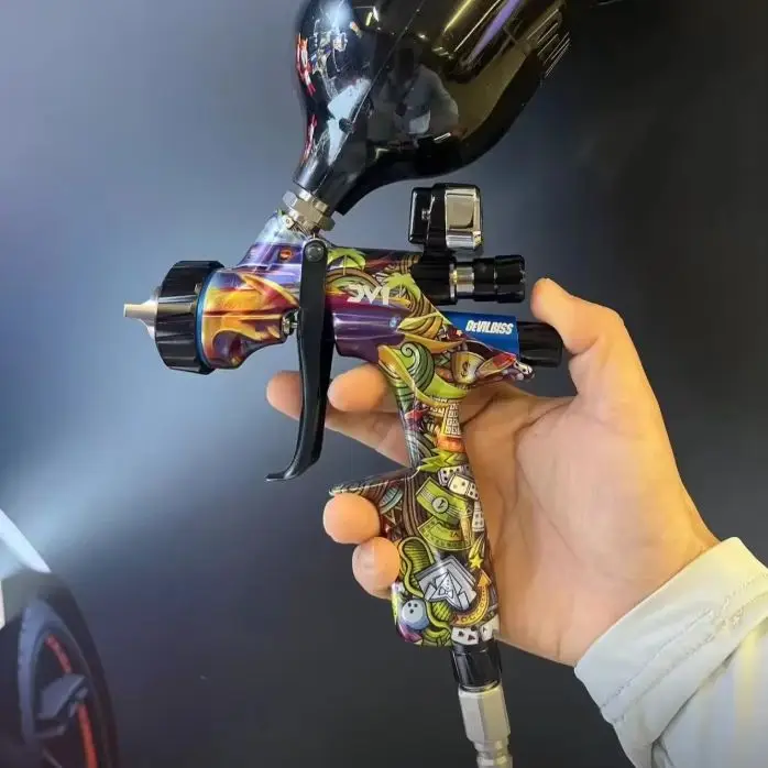 Фото Оригинальный краскопульт DeVilbiss DV1-C, специальная серия «Возвращение Бога Игроков», для покраски автомобилей, аэрограф, инструмент для деревообработки №2