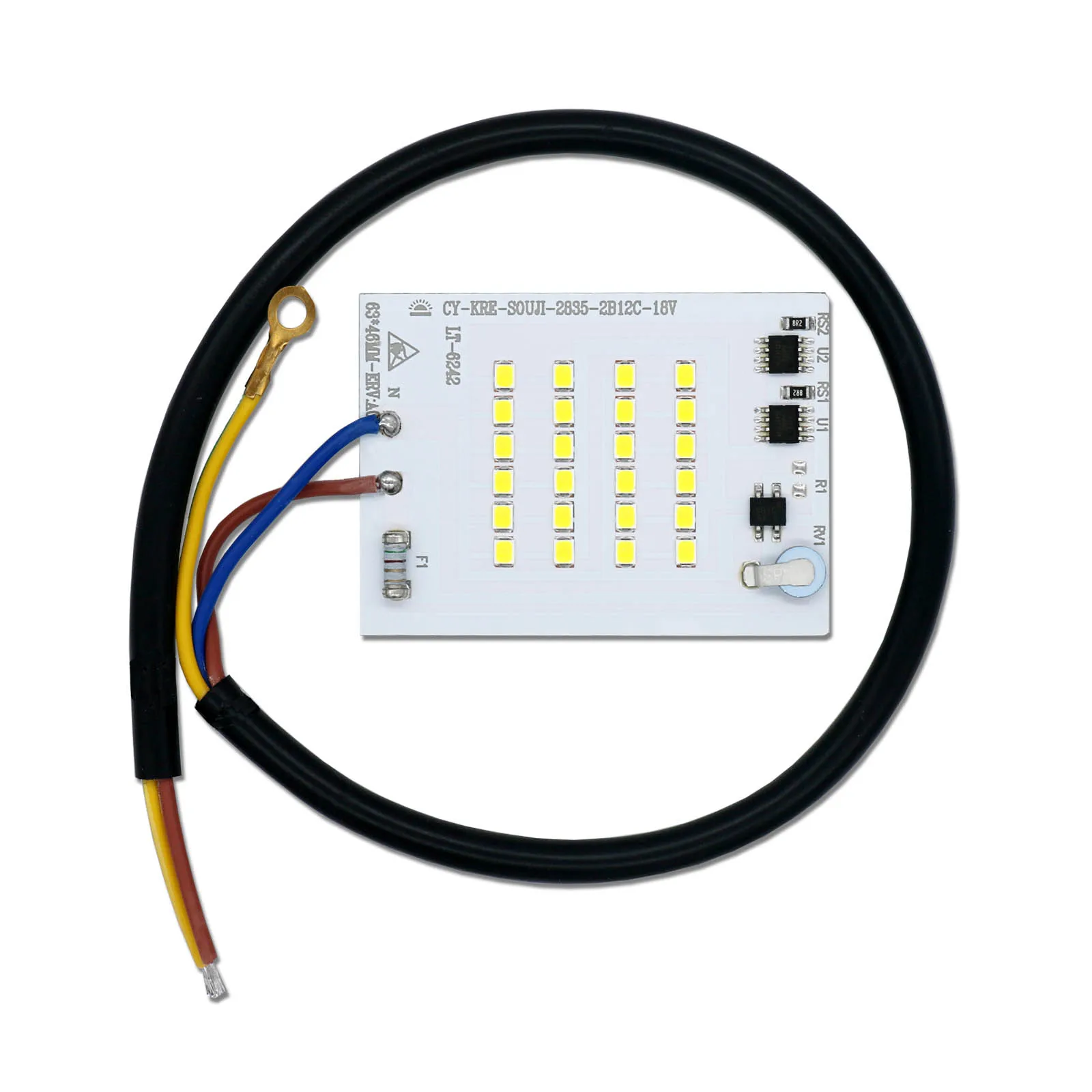 

SMD2835 LED Chip 10W 20W 30W 50W100W 150W 200W Onboard Lamp Beads AC220V Driver-Free Intelligent IC Outdoor Lighting