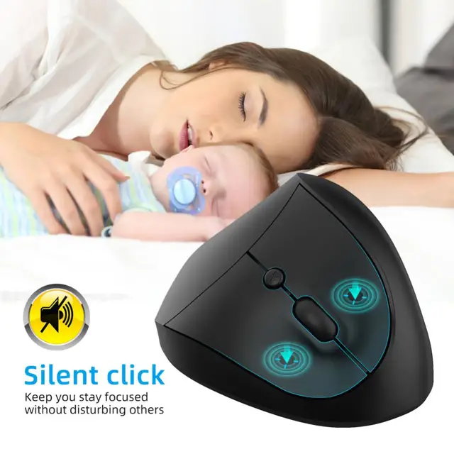 Ergonomic Desktop Upright Mouse Portable Ergonomic Wireless Vertical Mouse Usb Receiver Optical Mice For Pc Laptop Office Home 5