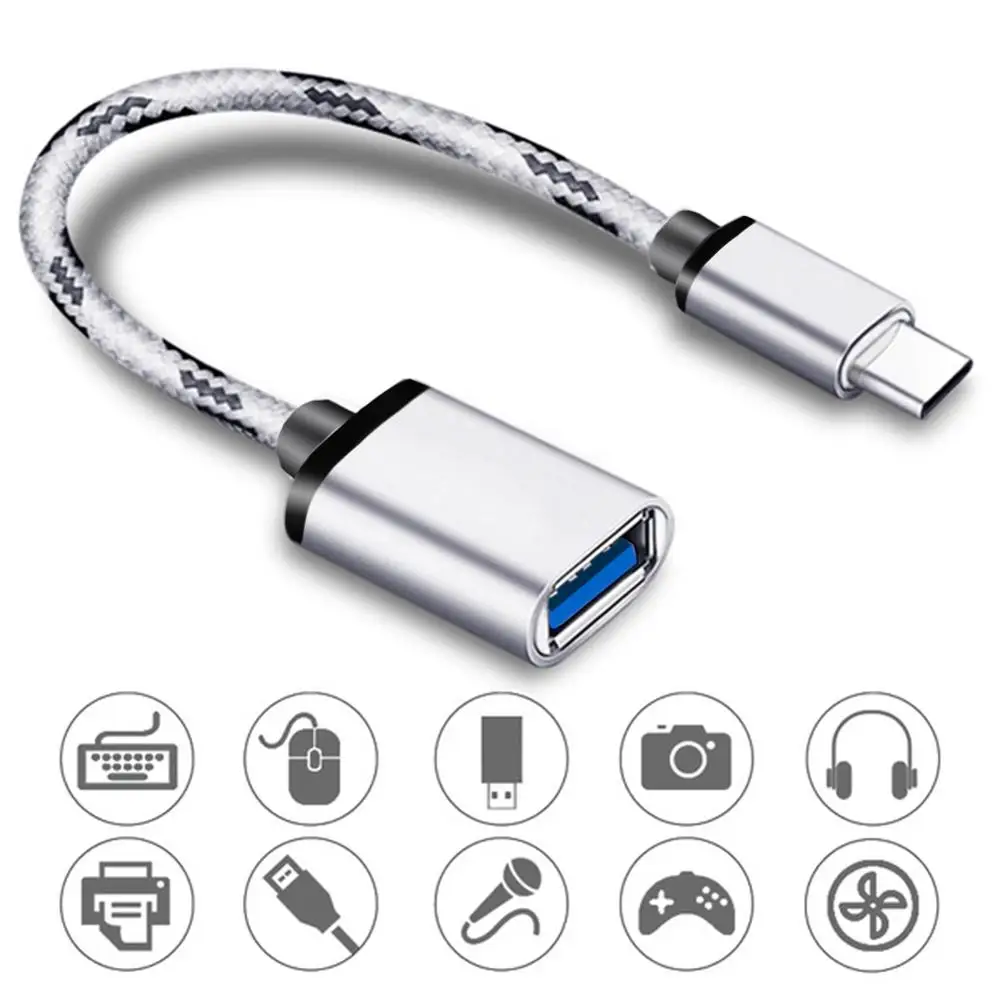 

USB 2.0 Type C Male To USB 2.0 A Female OTG Data Cord Adapter Type-C OTG Adapter Cable For Sansumg LG Sony HTC Xiaomi Andriod