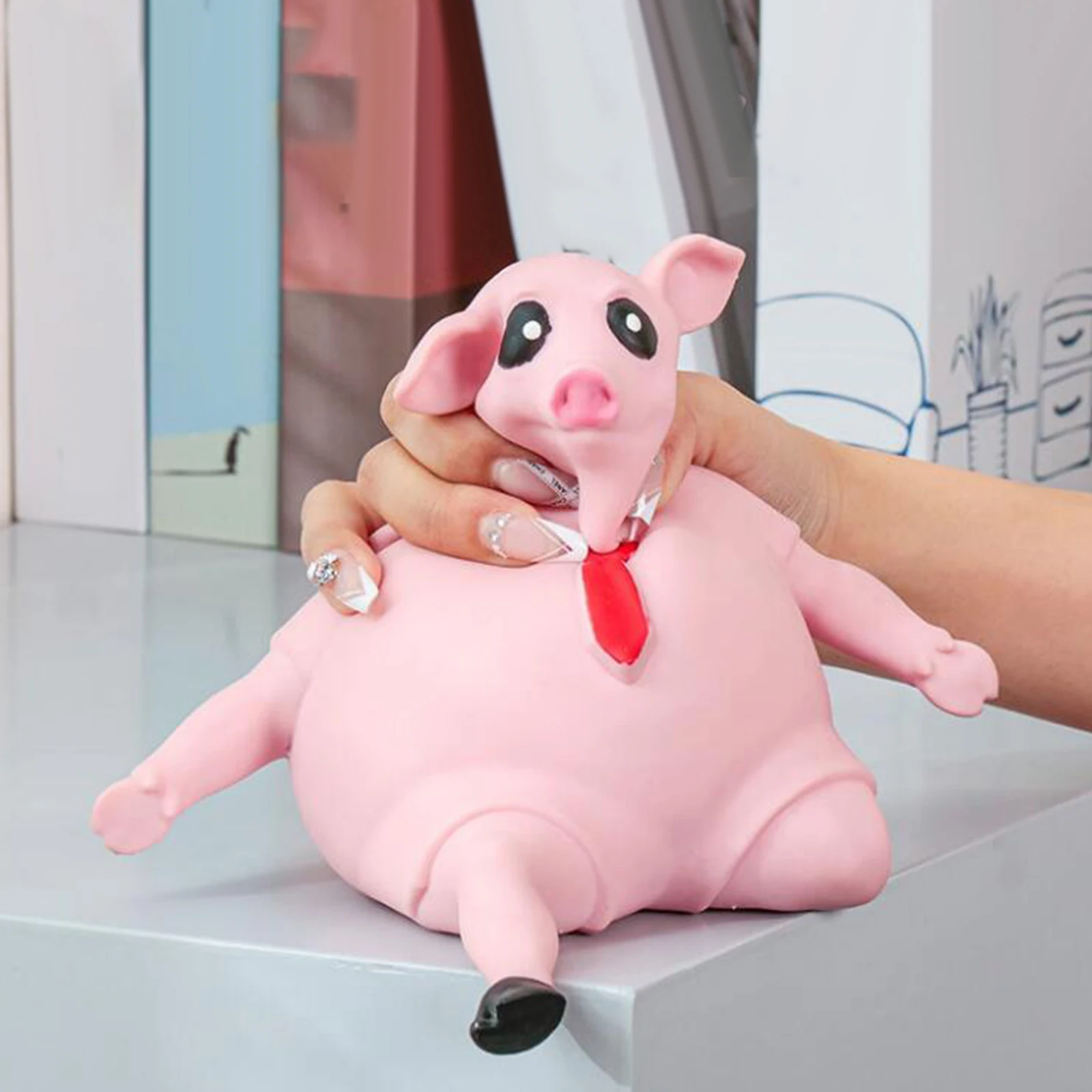 

Cute Lovely Pink Pig Animals Vent Toys Party Favors Goodie Bag Fillers Fun Stress Relief Toys Venting Toy for Girls