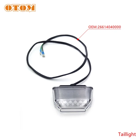 Задний фонарь для мотоцикла OTOM, задний фонарь для велосипеда-внедорожника, 12 В, светодиодный задний фонарь, стоп-сигнал, лампа для номерного знака для HUSQVARNA FE TE 150 250 450 - изображение