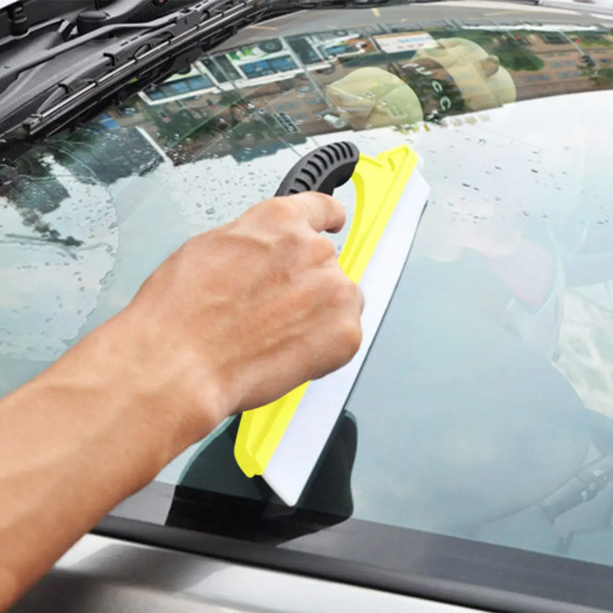 

Профессиональный полезный домашний стеклоочиститель, стеклоочиститель для автомобиля, электронный скребок D-образной формы, очиститель ав...