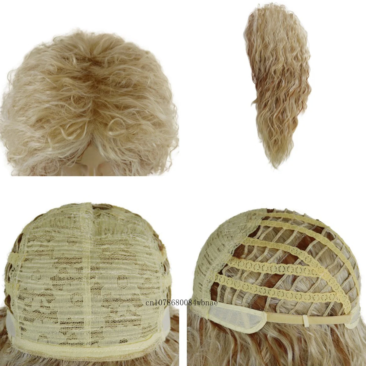 Парик мужской синтетический длинный волнистый светлый в стиле хип-хоп