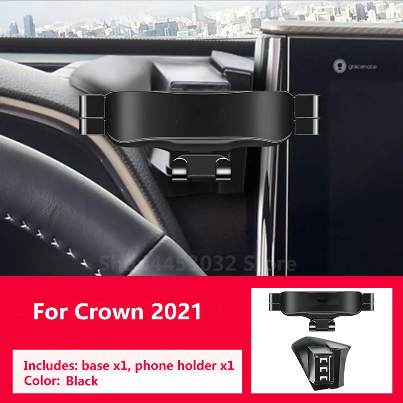 

Gravity Car Phone Holder For Toyota Crown 2021-2022 Paired With A Special Bracket Base Rotatable Not Block Vent Accessories