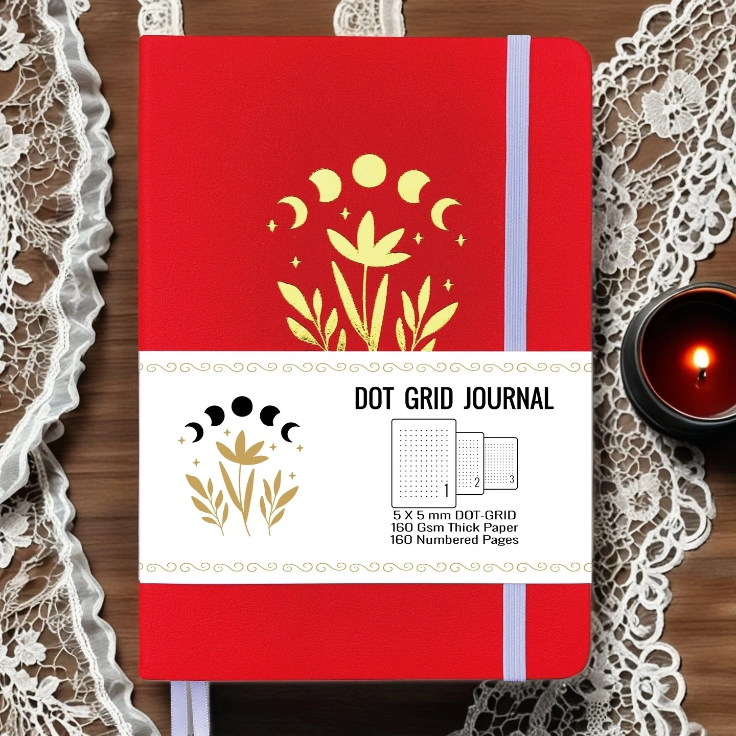 

Блокнот BUKE A5 кремовый точечный 160 стр.