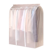 clothing protective cover wardrobe storage bag dustproof waterproof hanging clothing storage bag with zipper and velcro tape