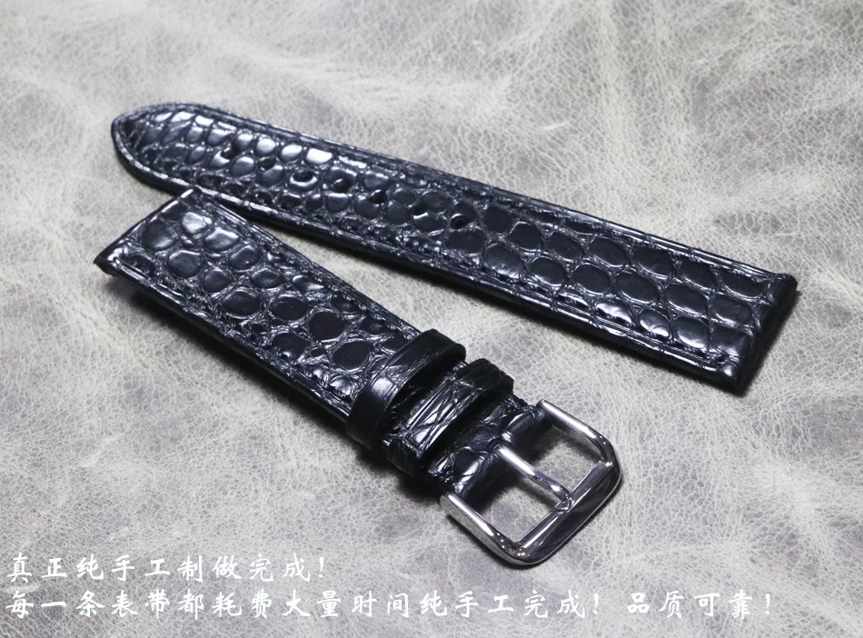 High quality alligator leather strap 18mm19mm20mm21mm22mm handmade wristband High-end Universal Watch band black blue Bracelet