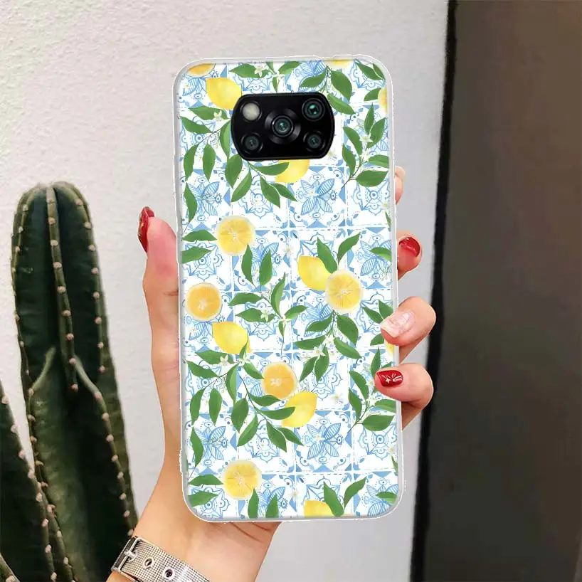 Фото Летние фрукты Лимон для Xiaomi Poco X7 X6 X5 X4 Nfc F7 Ultra F6 F5 Pro Чехол для телефона F4 Gt F3 M6 M5 M4 M3 5G Fundas Cover Coque Poc №4