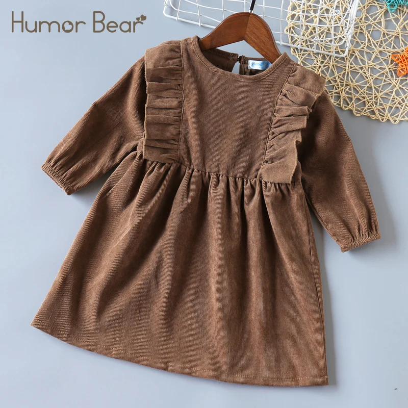 

Платье для девочек с круглым вырезом и длинным рукавом