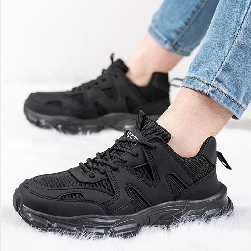 Waliantile Elegant Lady Safety Shoes Sneakers Super Light Daily Work Footwear Puncture Proof Steel Toe Women Indestructible Shoe