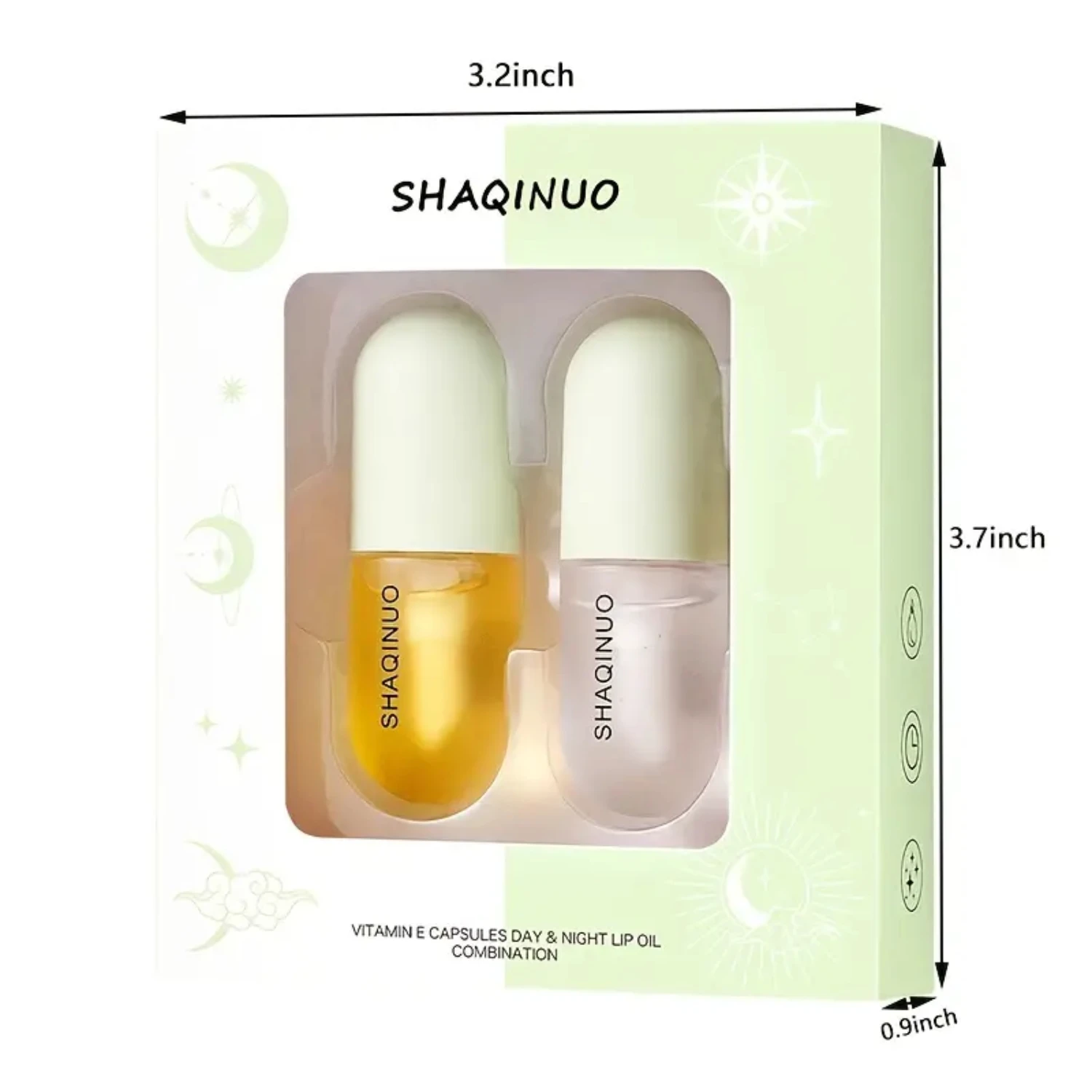 Vitamin E Lip Oil Enhancer Plumper Serum для более объемных губ — 2 шт. увлажняющая маска уменьшения