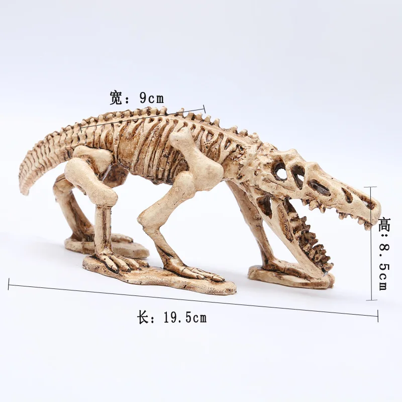 Аквариумное украшение для аквариума скелет динозавра из смолы Череп рептилии