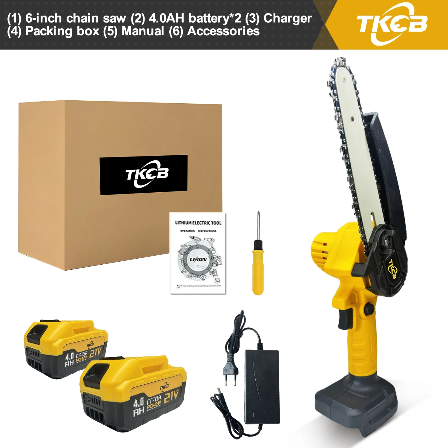 

Аккумуляторная цепная пила TKCB 6 дюймов для аккумуляторов Makita 18 В