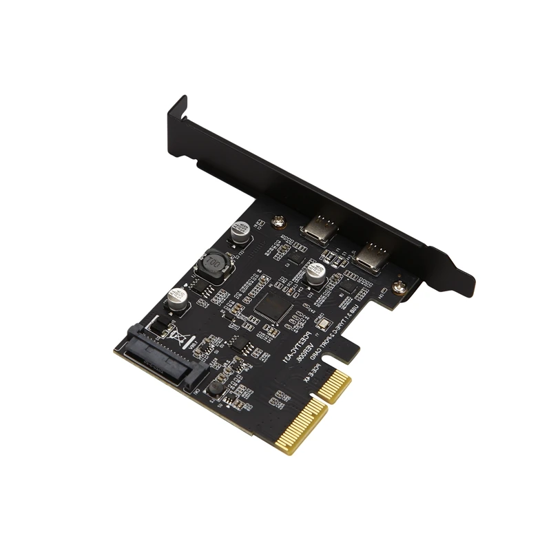 Плата расширения с 2 портами USB 3 1 на Type-C PCI-E 4X Gen2 10 Гбит/с C адаптер чипсет ASMedia ASM3142