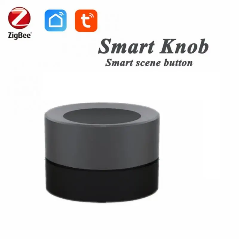

Tuya ZigBee 3.0 Smart Light Switch Knob Wireless Scene Button Controller Battery Powered Automation Scenario Via Zigbee Gateway