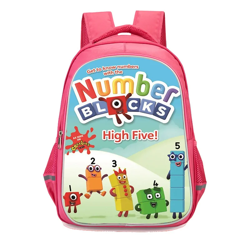 

Girls Number Blocks Print Casual Mochila Escolar backpack School Bag For Teenager Girl Waterproof Backpacks Female