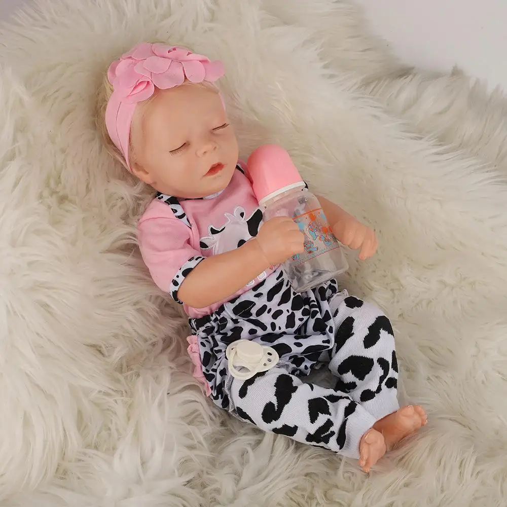 

Lifelike Silicone Vinyl Girl Doll Baby Reborn 20 Inch 50 CM Realistic Sleeping Babies Dolls With Lovely Clothes Kids Playmate