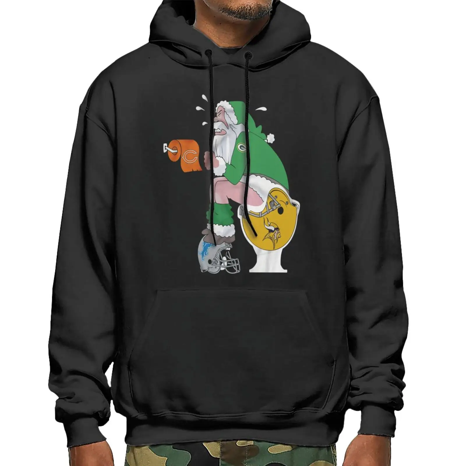 

Green Bay Packers Santa Sitting On Sweatshirts Hoodies Streetwear Men's Sweatshirt Woman Sweatshirts Men's Coat Anime Clothing
