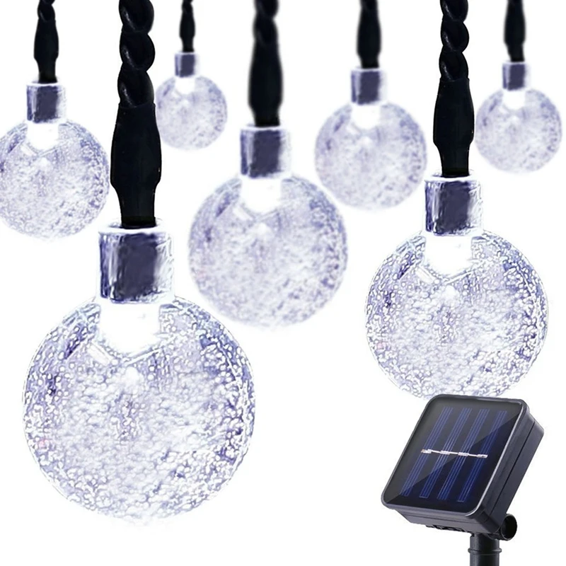 

AT14 Solar Lights For Outdoors,60 LED Balls Fairy Lights Colourful 11M 8 Modes Outdoor Solar Lights Garden Lighting For Patio