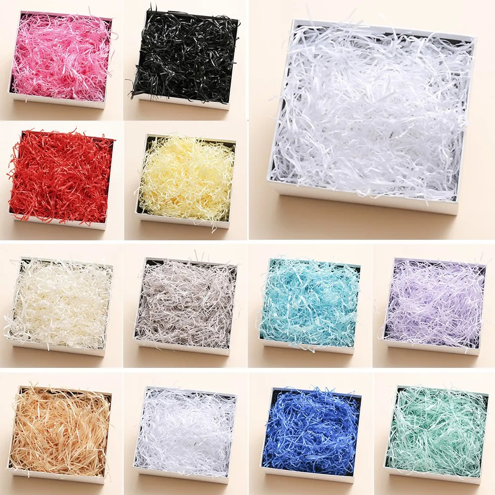 Filler Raffia Crinkle Paper Shreds Stuffing Basket Fill 20/50/100g Gift Accessories For Wedding Party Decoration