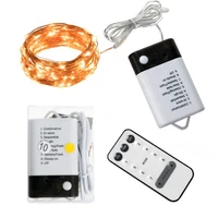 christmas decor lights remote control 3aa battery operated and usb double powered 33ft 100leds led fairy string lights
