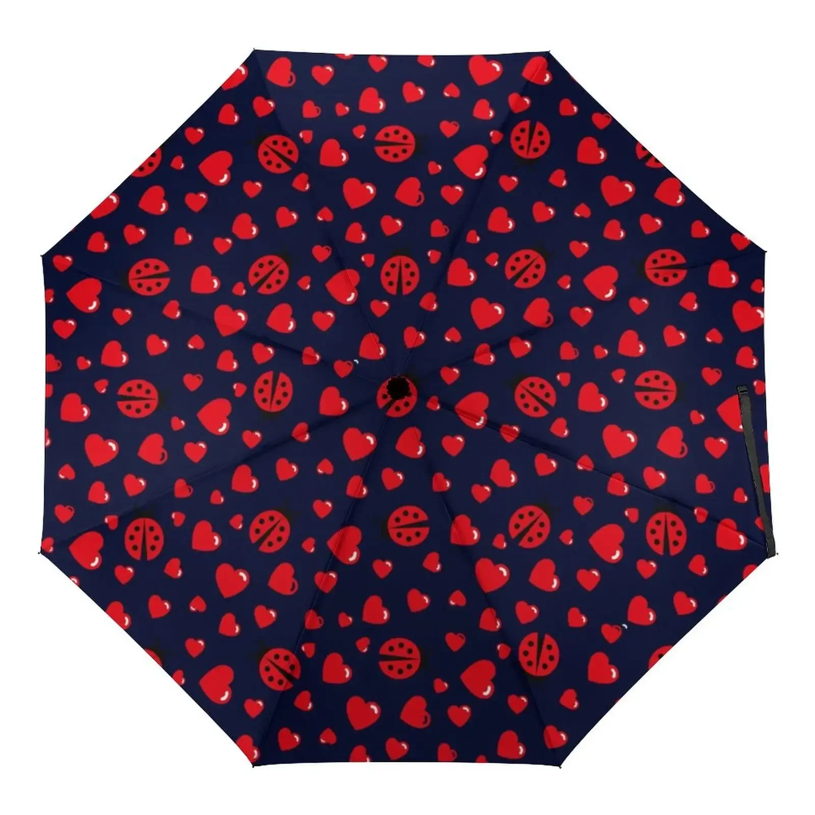 

Складной зонт с изображением божьей коровки