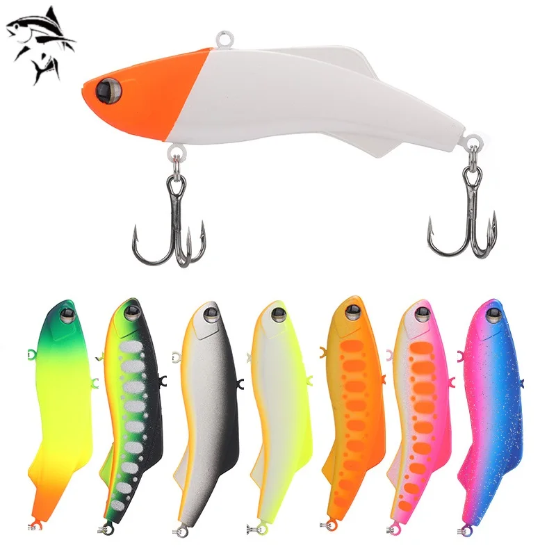 

Silicone Fishing Bait VIB Flutter Full Swimming Layer Strong Noise Vibration Search Bottom Bass Winter fishing Ice Fishing Lure