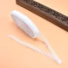 10 ярдов, Красивая Дешевая белая кружевная лента, 14 мм, африканская кружевная ткань, хлопковая отделка, сделай сам, вышивка, свадебное украшение