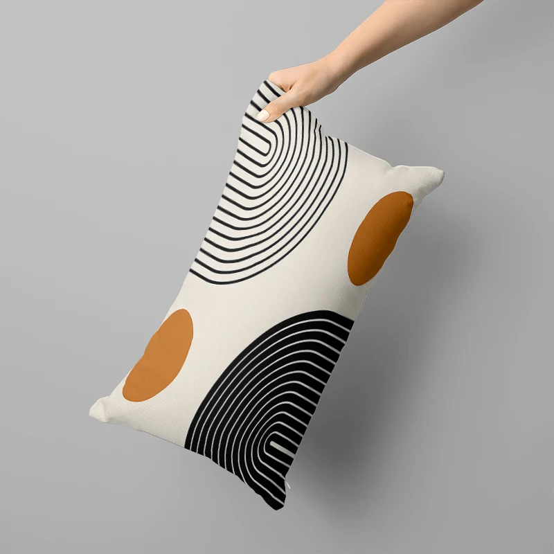 Длинная наволочка с простым геометрическим узором 50x70 для комнаты, дивана, длинная наволочка для объятий 40x60 см, украшение для дома