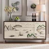 new chinese porch cabinet modern luxury sideboard painted solid wood corridor cabinet storage cabinet