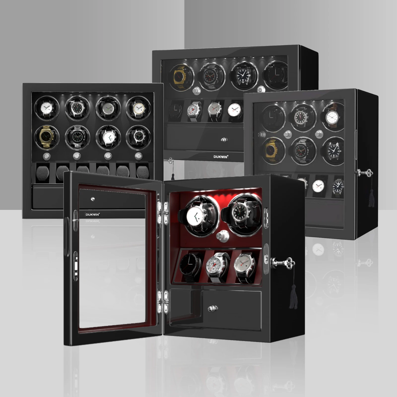 Устройство для намотки часов для автоматических часов с 2/4/6/8 слотами и дополнительной коробкой