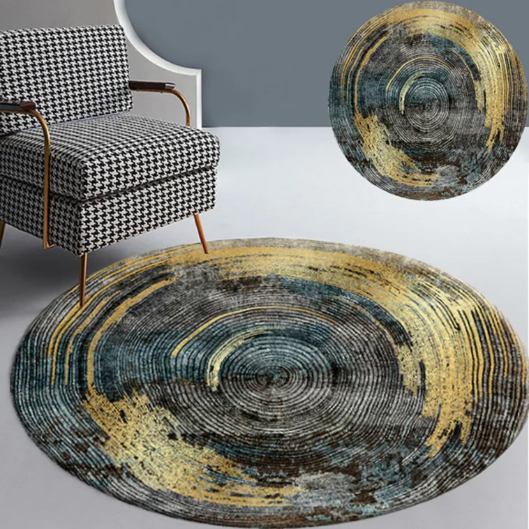 

High quality modern round carpet pollution-free study computer chair cushion living room carpet simple style