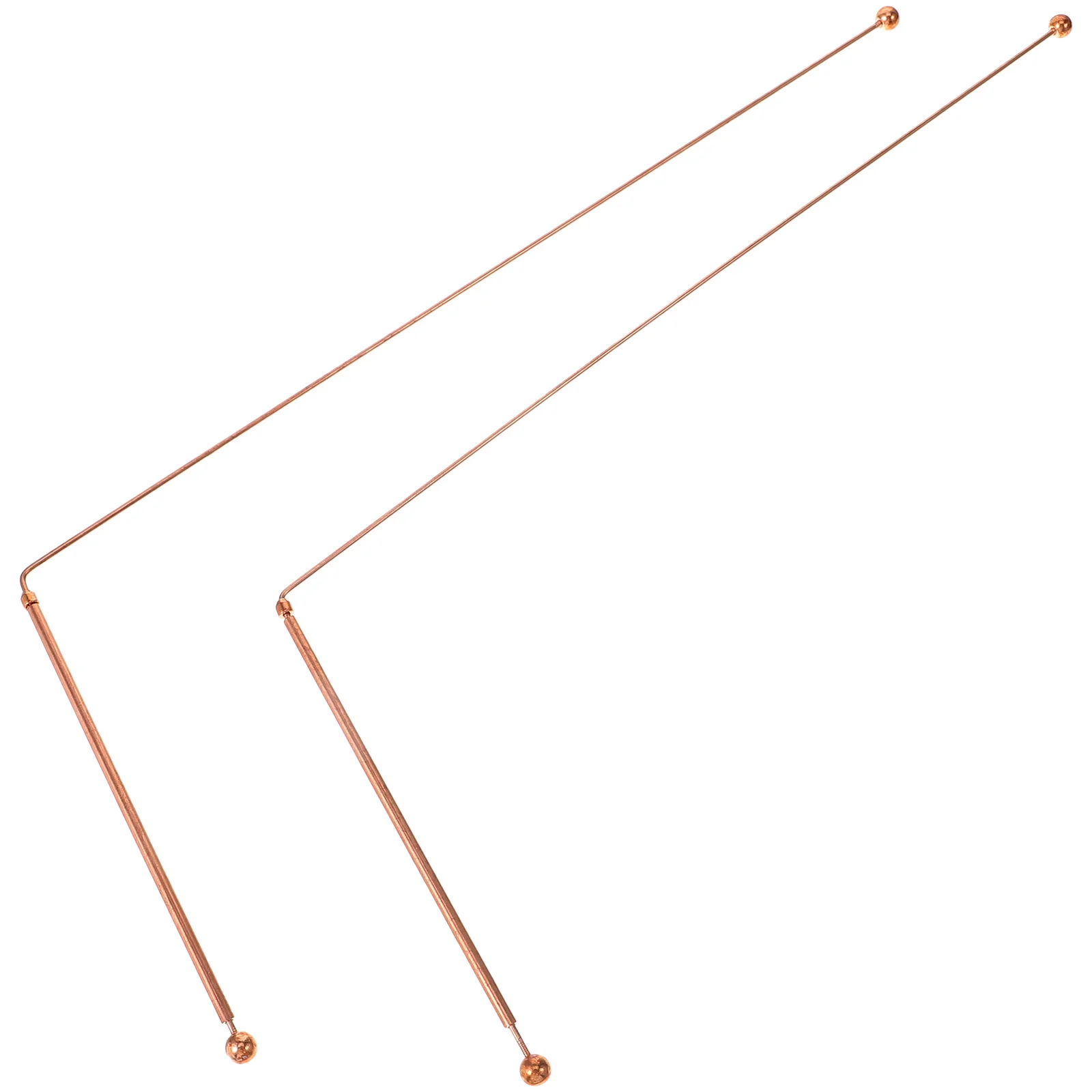 

2 Pcs Tools Outdoor Diving Rods Portable Dowsing Round Beads Treasure Divining Copper Useful