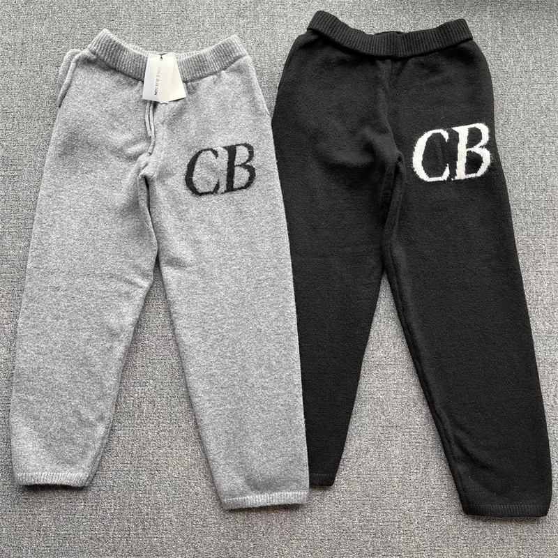 

Jacquard Logo CB Cole Buxton Woolen Sweatpant Solid Trousers Men Women Good quality Sweatpants Vintage1:1 Knitt Joggers