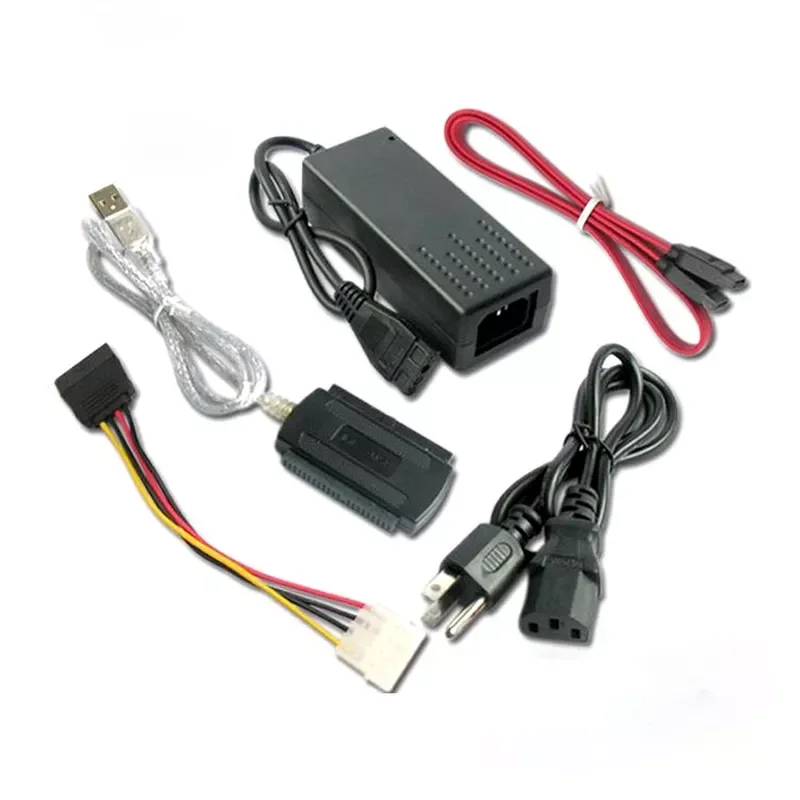 USB 2.0 To IDE SATA S-ATA 2.5' 3.5' HD HDD Hard Drive Adapter Converter Cable with External AC Power Adapter for Laptop